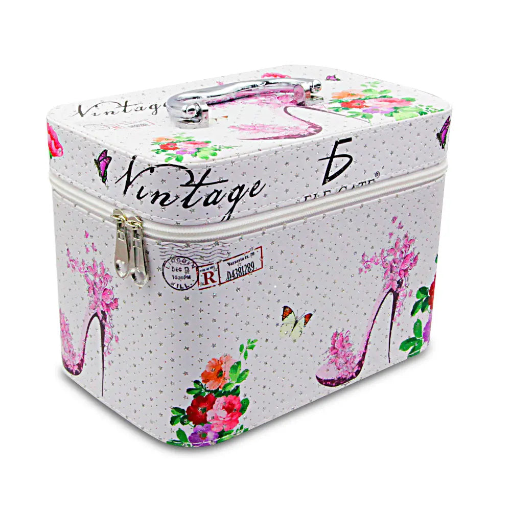 Large Capacity Cosmetic Bag Printed for Toiletry Travel Case 3-Piece Diamond Dot Pattern Makeup Organizer Box with Zipper