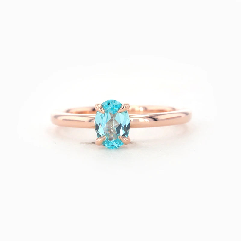 Oval Shape Gemstone Rings 5X7mm S925  Moissanite Engagement Ring for Women