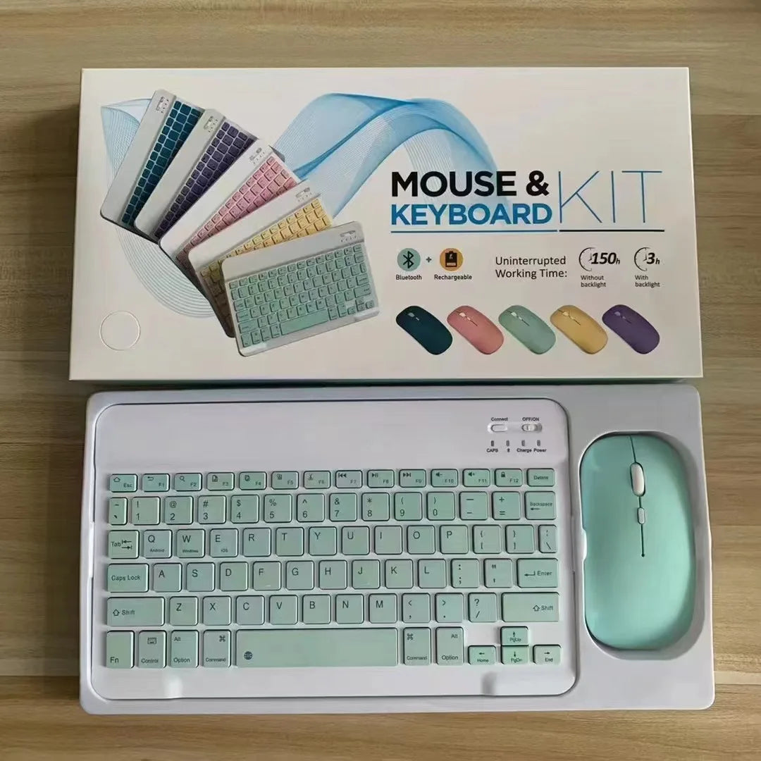 Wireless USB Keyboard and Mouse Combo Customizable Language for Tablet PC and Phone Split Style