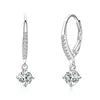 Silver Classic Simple White Earring