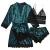 4pcs Satin Babydoll Sexy Lingerie For Women