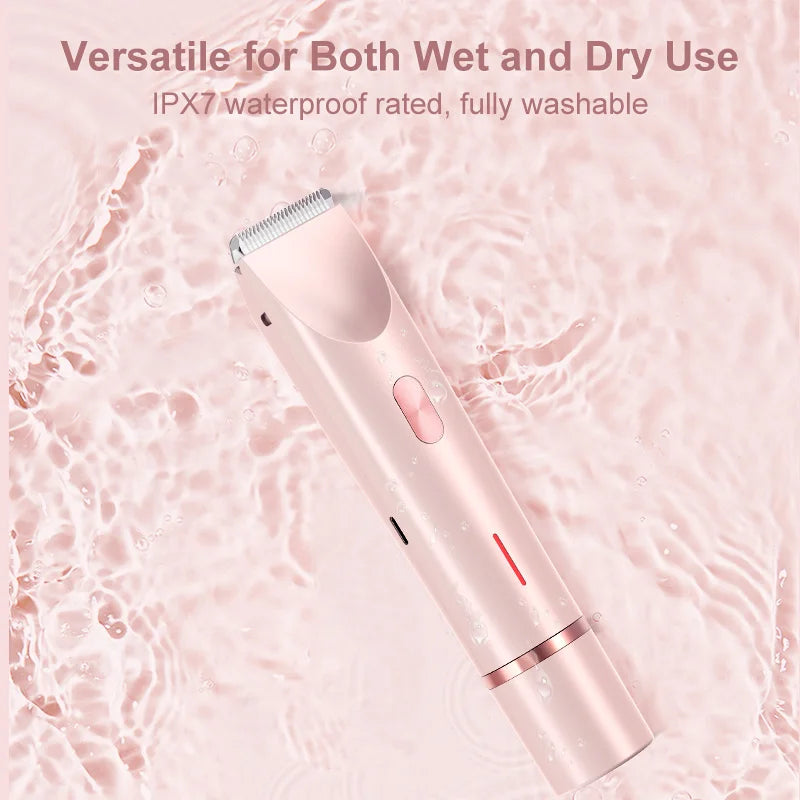 2 in 1 Lady Double Head Electric Shaver Body Epilator for Hair Removal Waterproof Electric Trim Razor