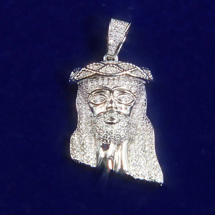 Jesus Pendant 3D Design 925 Sterling Silver High Quality VVS Diamond Pendant Moissanite Jesus Pendant for Men