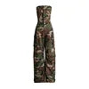 Camo Jeans Women Camouflage Jumpsuits Pants Denim Cargo Jumpsuit