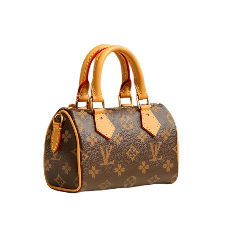Fashion Vintage Monogram Print Mini Handbag