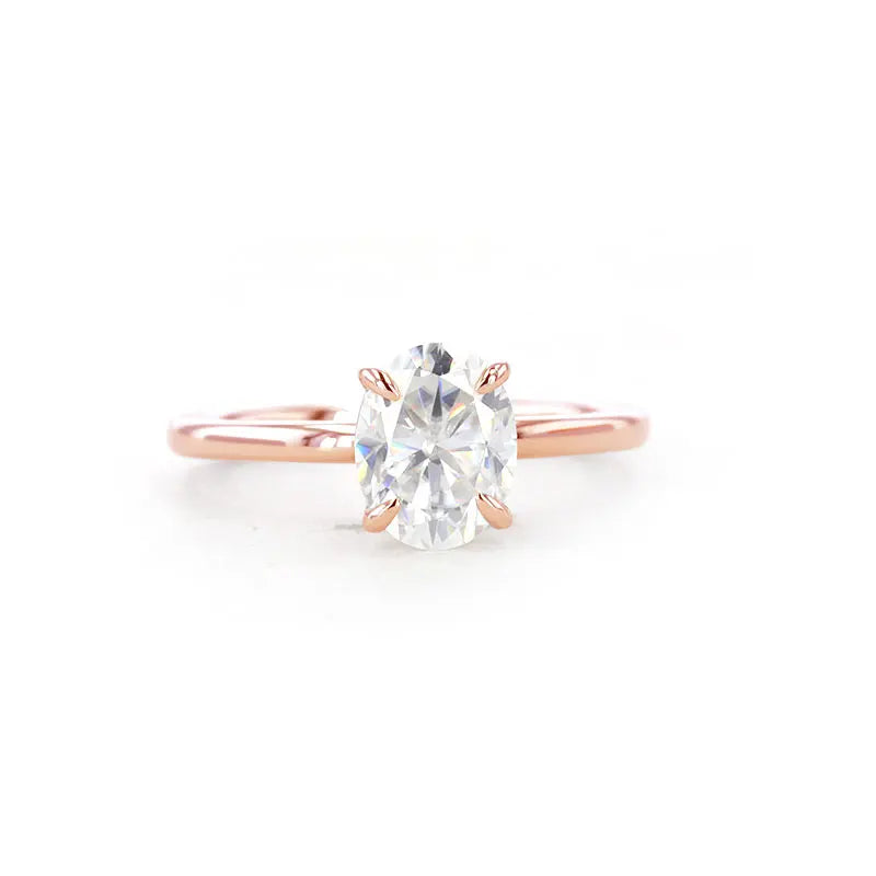 Oval Shape Gemstone Rings 5X7mm S925  Moissanite Engagement Ring for Women