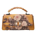 Leather Peony Antique Lady Fashion Waterproof Single Strap Chains Portable Handbag for Women
