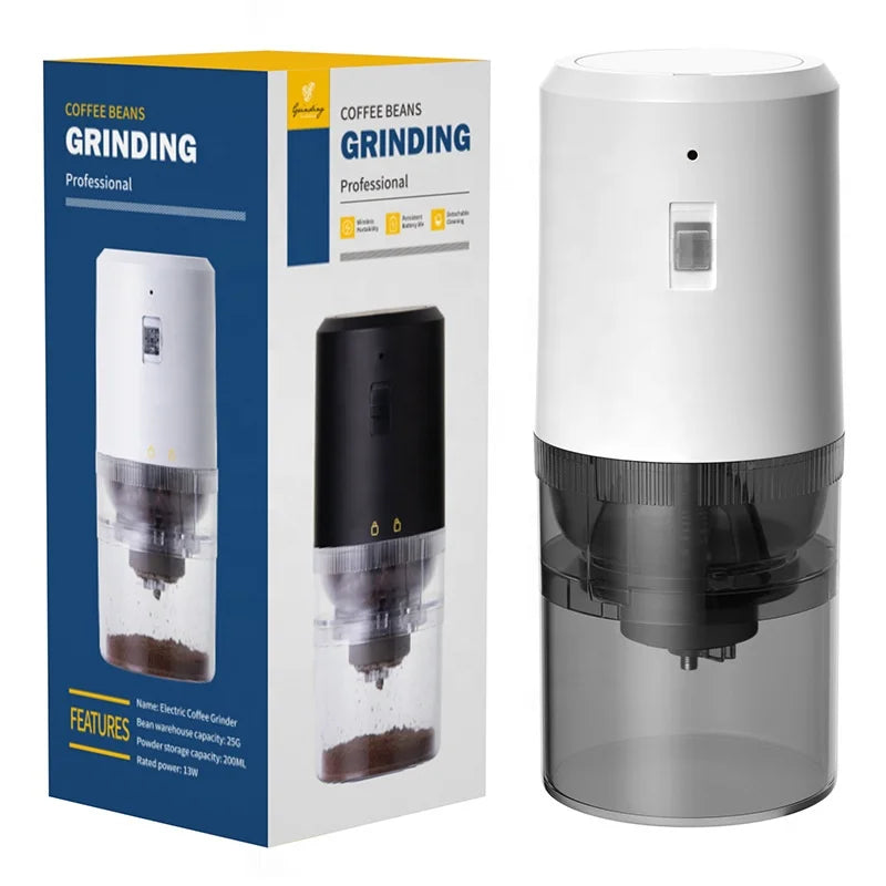 Grinder Coffee Mill, USB Rechargeable Portable Electric Coffee Bean Grinder
