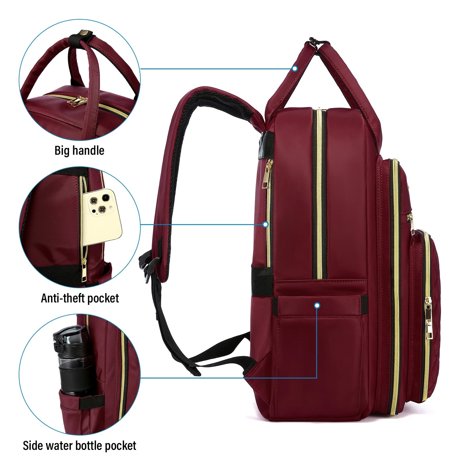 17 Inch Casual Travelling Backpack Bag Fashion Waterproof Large Laptop Backpack School Bags