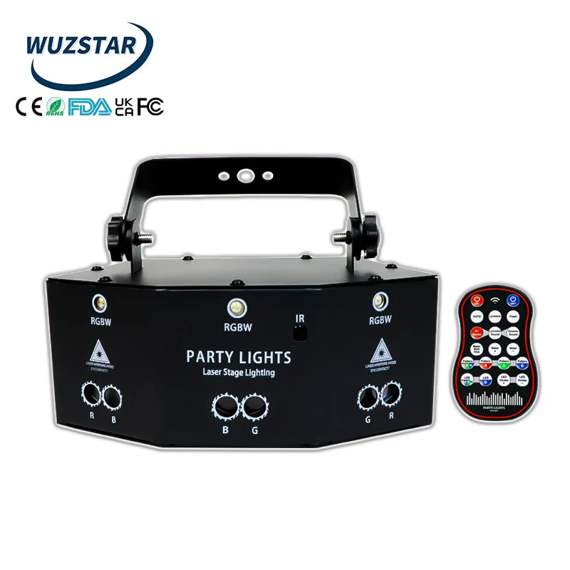 WUZSTAR Local Stock 9 Eyes Ravelight for Event Concert Club Light Remote Control Laser Dj Equipment Dmx 11CH  Stage Lights