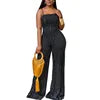 Women Off Shoulder Wide Leg Jumpsuit Ladies Polka Dot Bodycon Rompers Jumpsuit