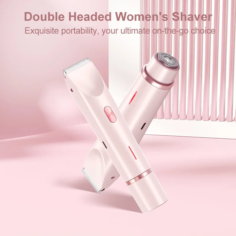 2 in 1 Lady Double Head Electric Shaver Body Epilator for Hair Removal Waterproof Electric Trim Razor