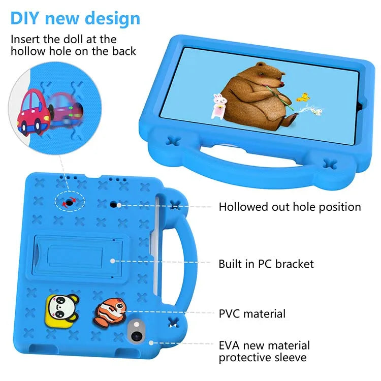 Case for iPad Mini 6 8.3 Inch  Kids  Foam Handle Folding Bracket Cartoon Shockproof Cover
