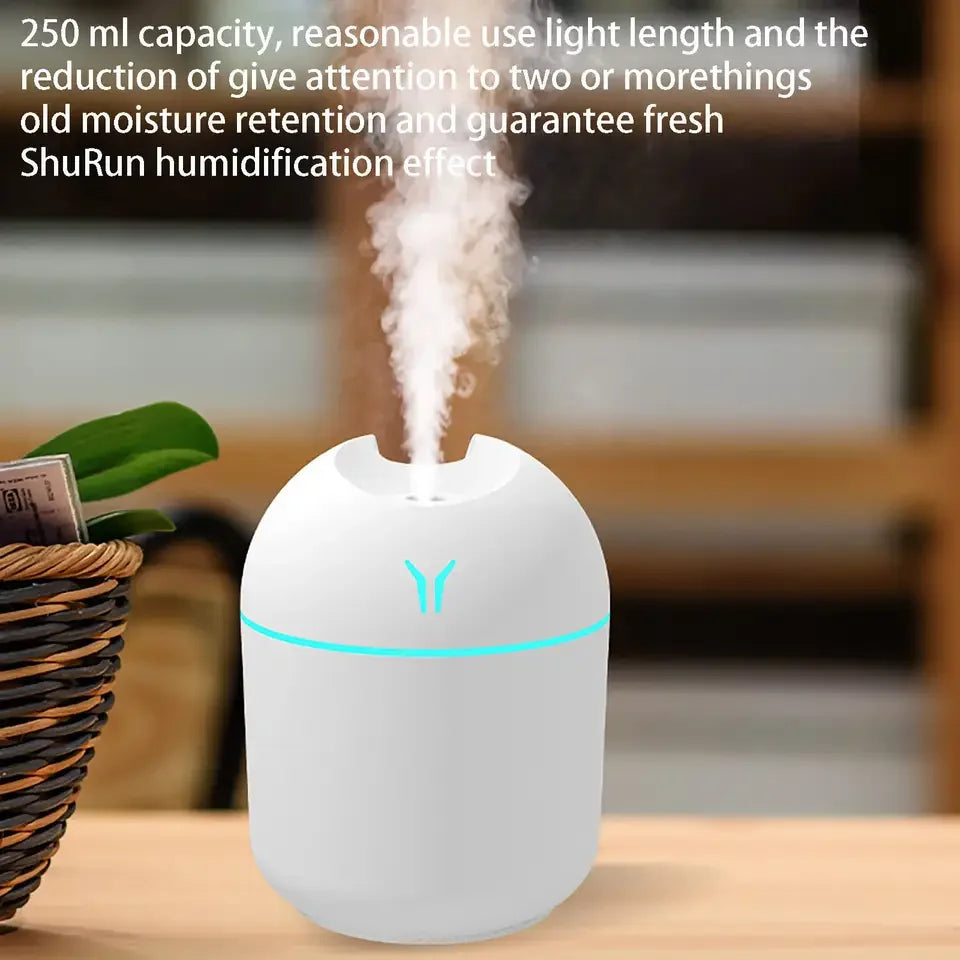 Portable Colorful Led Light Mini H2O Spray Mist Car USB Cool Air Humidifier for Bedrooms