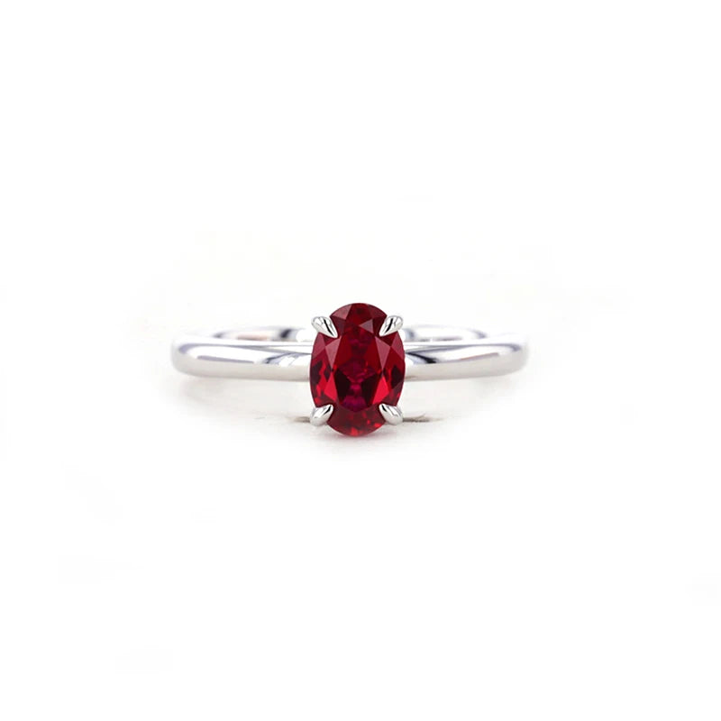 Oval Shape Gemstone Rings 5X7mm S925  Moissanite Engagement Ring for Women