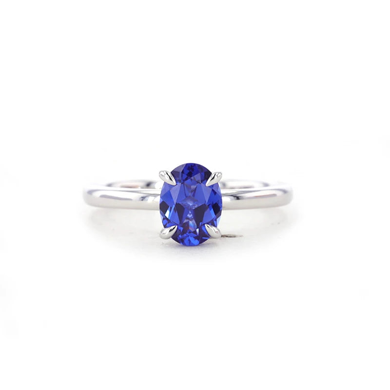 Oval Shape Gemstone Rings 5X7mm S925  Moissanite Engagement Ring for Women