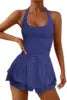 Sports Cross Back Bodysuit Tennis Suit Casual Bodysuit