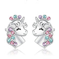 Cute Unicorn Stainless Steel Fashion Earrings For Girls
