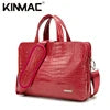 Luxury Crocodile Embossed Business Laptop Bag for 13-15.6 Inch, Executive Leather Briefcase - Top Laptops and Accessories For office Use