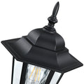 Traditional Outdoor Post Light Anti-Rust LED Source with Black Finish Clear Glass and Die Cast Aluminum Material Post Lamp
