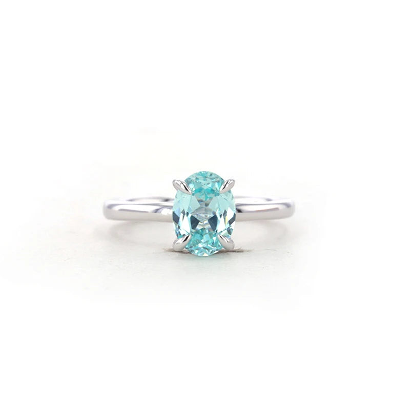 Oval Shape Gemstone Rings 5X7mm S925  Moissanite Engagement Ring for Women