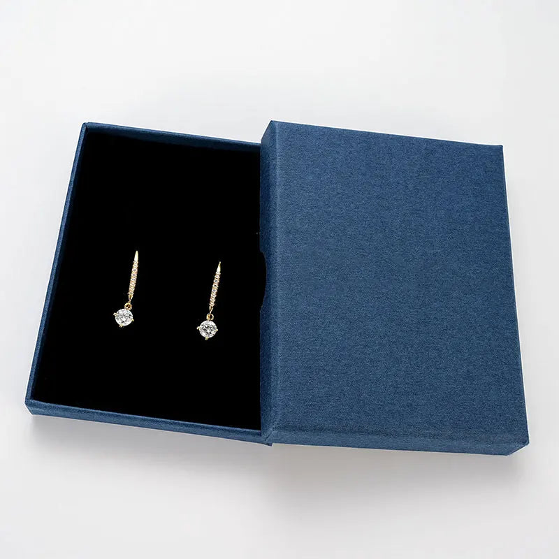 Silver Classic Simple White Earring