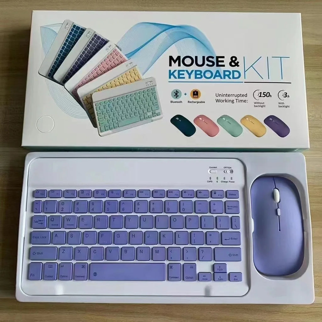 Wireless USB Keyboard and Mouse Combo Customizable Language for Tablet PC and Phone Split Style