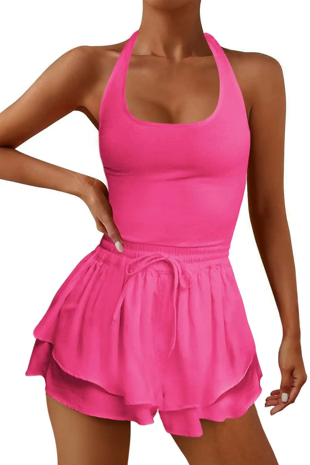 Sports Cross Back Bodysuit Tennis Suit Casual Bodysuit