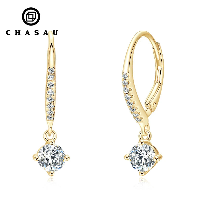 Silver Classic Simple White Earring
