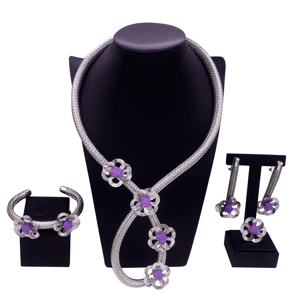 Classic Jewelry Set Simple Fashion Brazilian Jewelry Necklace Set Real Gold Plated Jewelry Sets