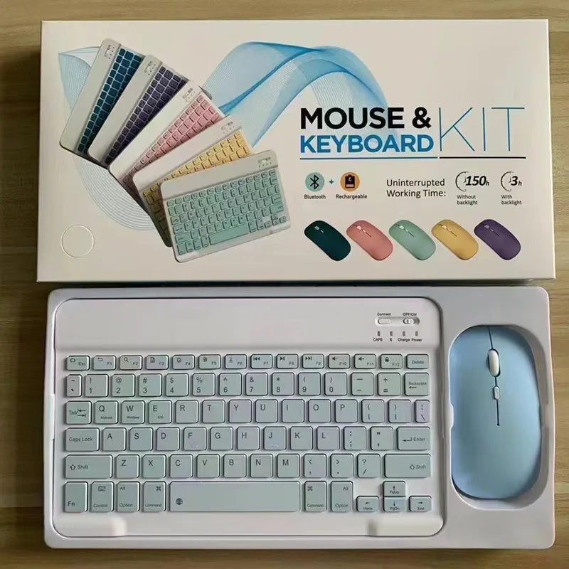 Wireless USB Keyboard and Mouse Combo Customizable Language for Tablet PC and Phone Split Style