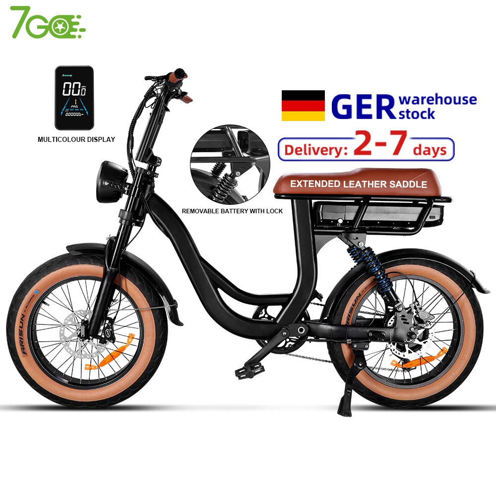 Wholesale  Electric City Road Mountain Hybrid Bicycle 1000 Watt 18.2Ah Fat Tire Step Through 2 Long Seat Electric Fat E Bike