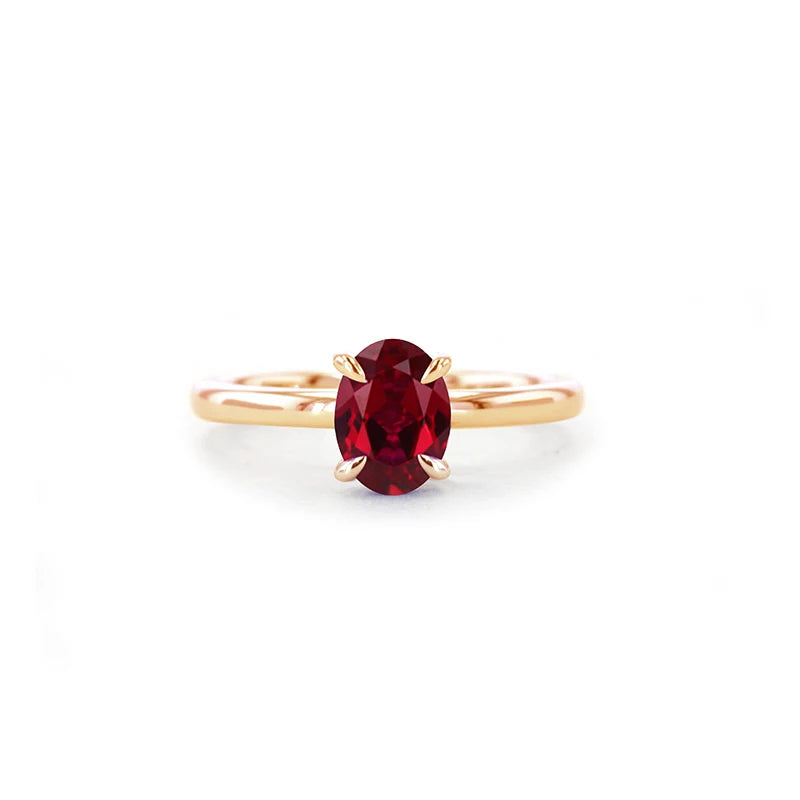 Oval Shape Gemstone Rings 5X7mm S925  Moissanite Engagement Ring for Women