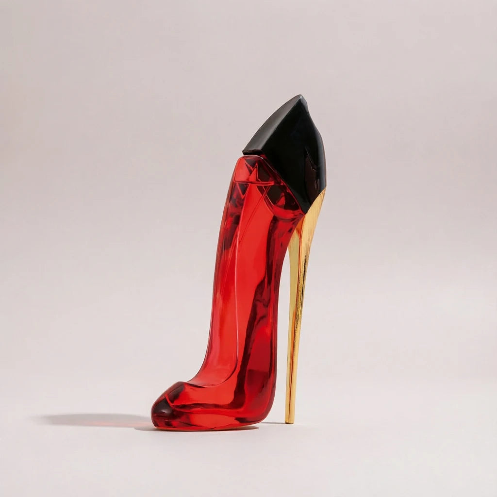Woman's Fruity Floral Long-Lasting Fragrance Red High Heel Bottle Design Perfume