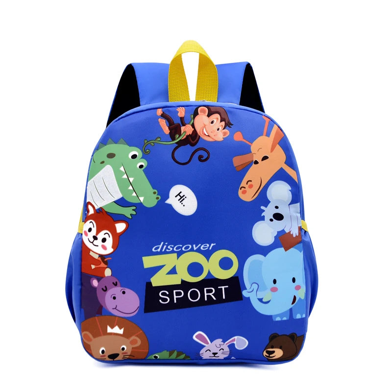 Children's School Bag Cartoon Animal Pattern High Quality Nylon Kids Backpack