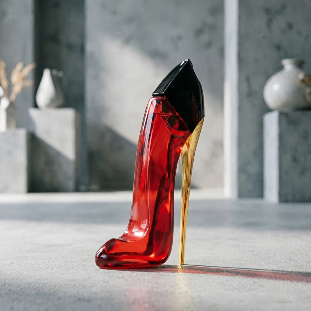 Woman's Fruity Floral Long-Lasting Fragrance Red High Heel Bottle Design Perfume