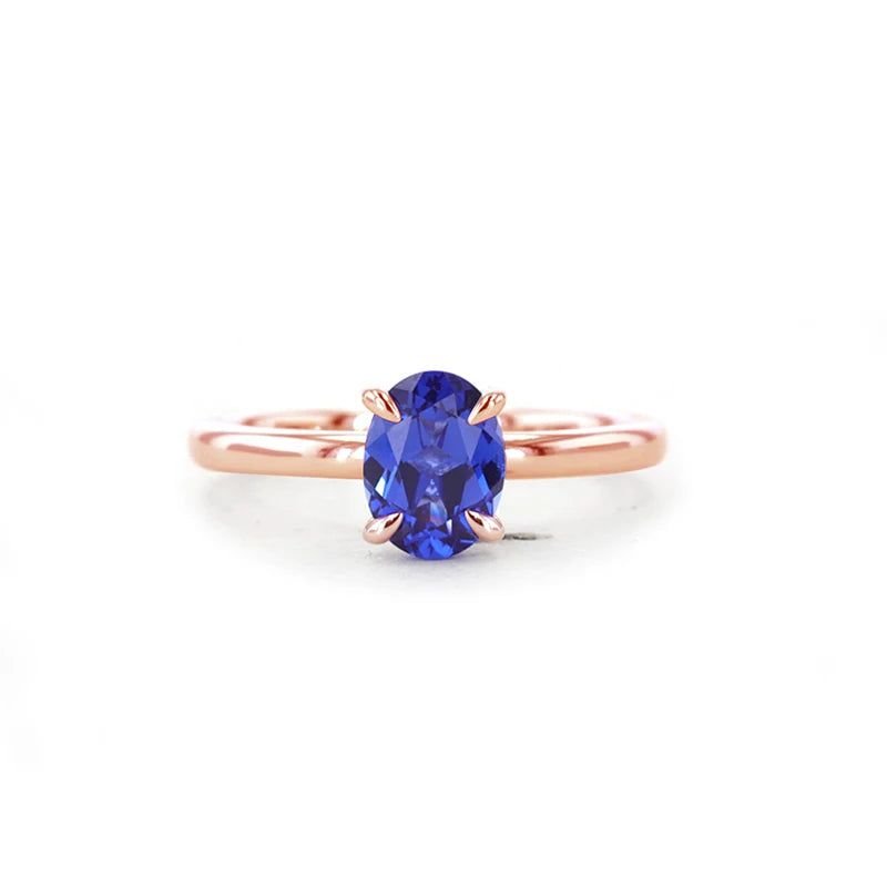 Oval Shape Gemstone Rings 5X7mm S925  Moissanite Engagement Ring for Women