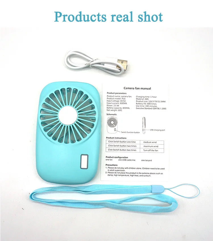 Wholesale Ultrathin Pocket Handheld Mini USB Rechargeable Camera Fan