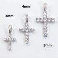 Round Cut Baguette Moissanite Jewelry Jesus 925 Sterling Silver VVS Moissanite Cross Pendants Men for Necklace