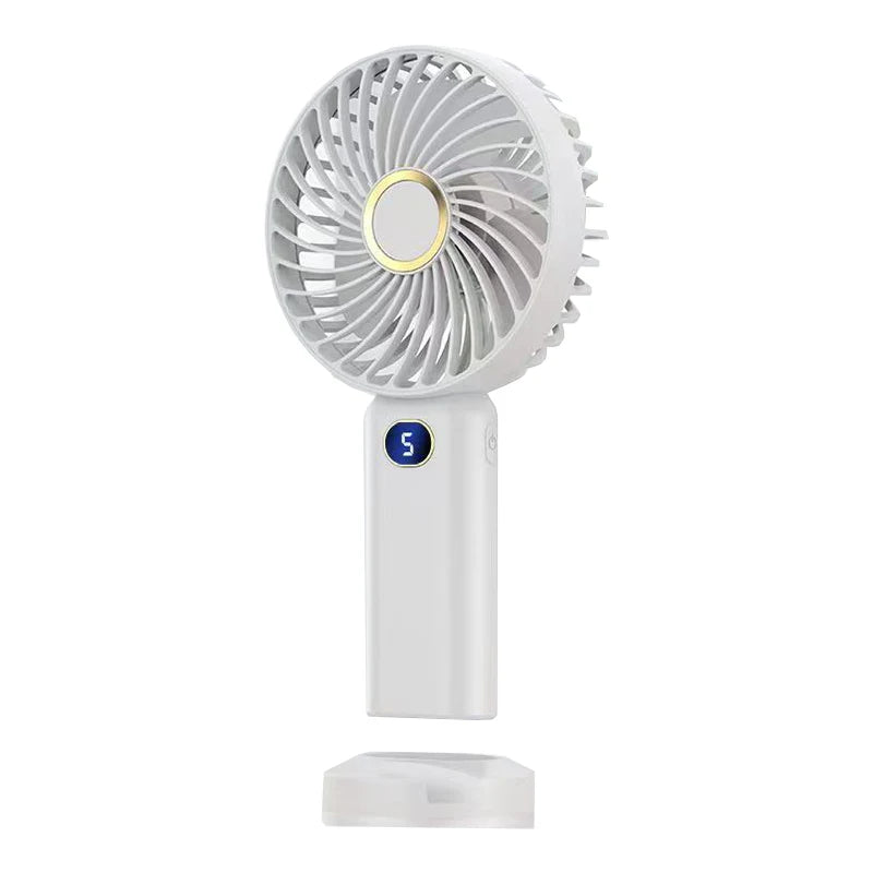 Mini Rechargeable Portable Personal Desk Table Hand Held USB Led Small Fan With 2400mAh Battery