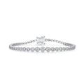 Round Moissanite Diamond Tennis Bracelet S925 Sterling Silver Cuban Link Bracelet for Women