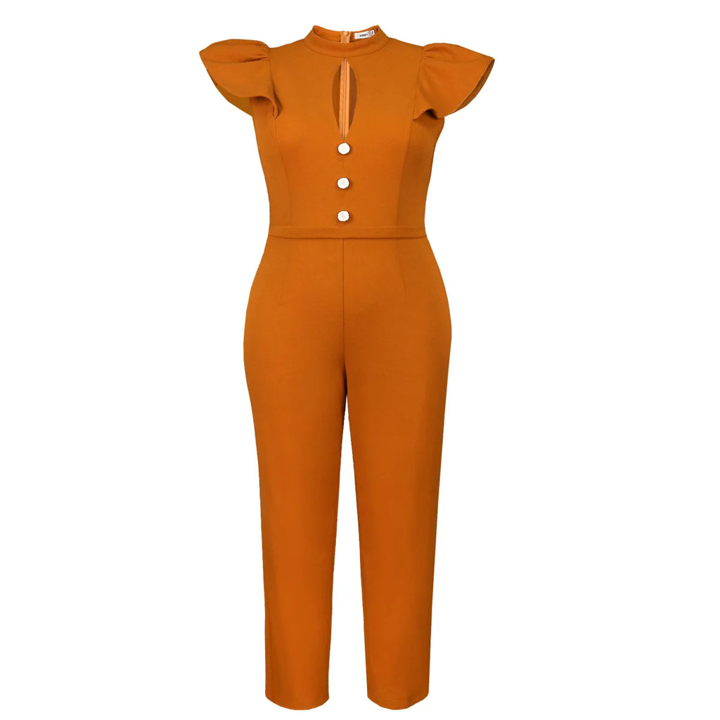 Women Jumpsuit Short Sleeve Straight Leg Jumpsuit Women's With Belt Bodysuit Rompers
