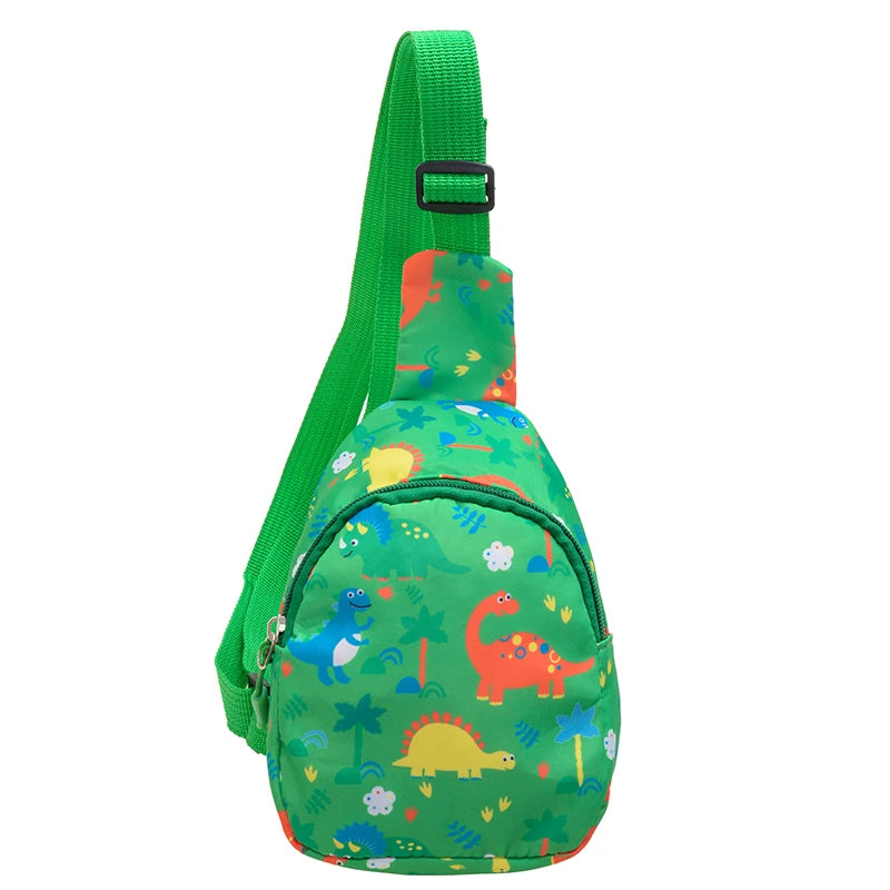 Children's Crossbody Backpack Cute Cartoon Pattern Dress Casual School Bag for Boys ,Girls
