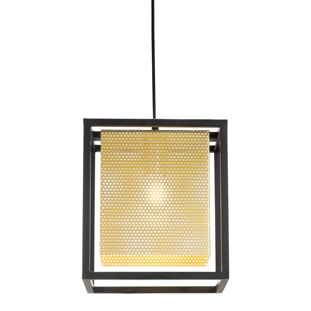 Geometric Metal Ceiling Light Gold Black Acrylic Cover 30W/36W Remote Switch for Home Office Dining Bedroom Outdoor