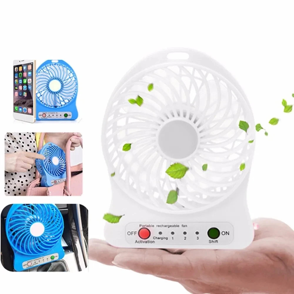 Wholesale Factory  Oem Electric Snow Fan Usb Charging Portable Hand Fan Mini Handheld Rechargeable Fan With Light