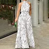 White Jumpsuit Women Sleeveless Plus Size Wide Leg Long Pants Jumpsuits for Women