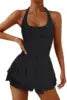 Sports Cross Back Bodysuit Tennis Suit Casual Bodysuit