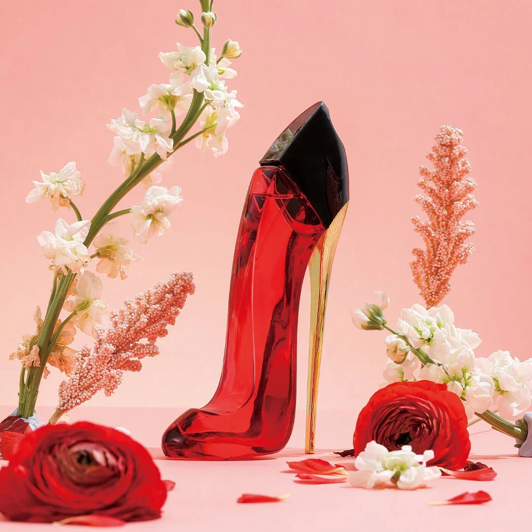 Woman's Fruity Floral Long-Lasting Fragrance Red High Heel Bottle Design Perfume