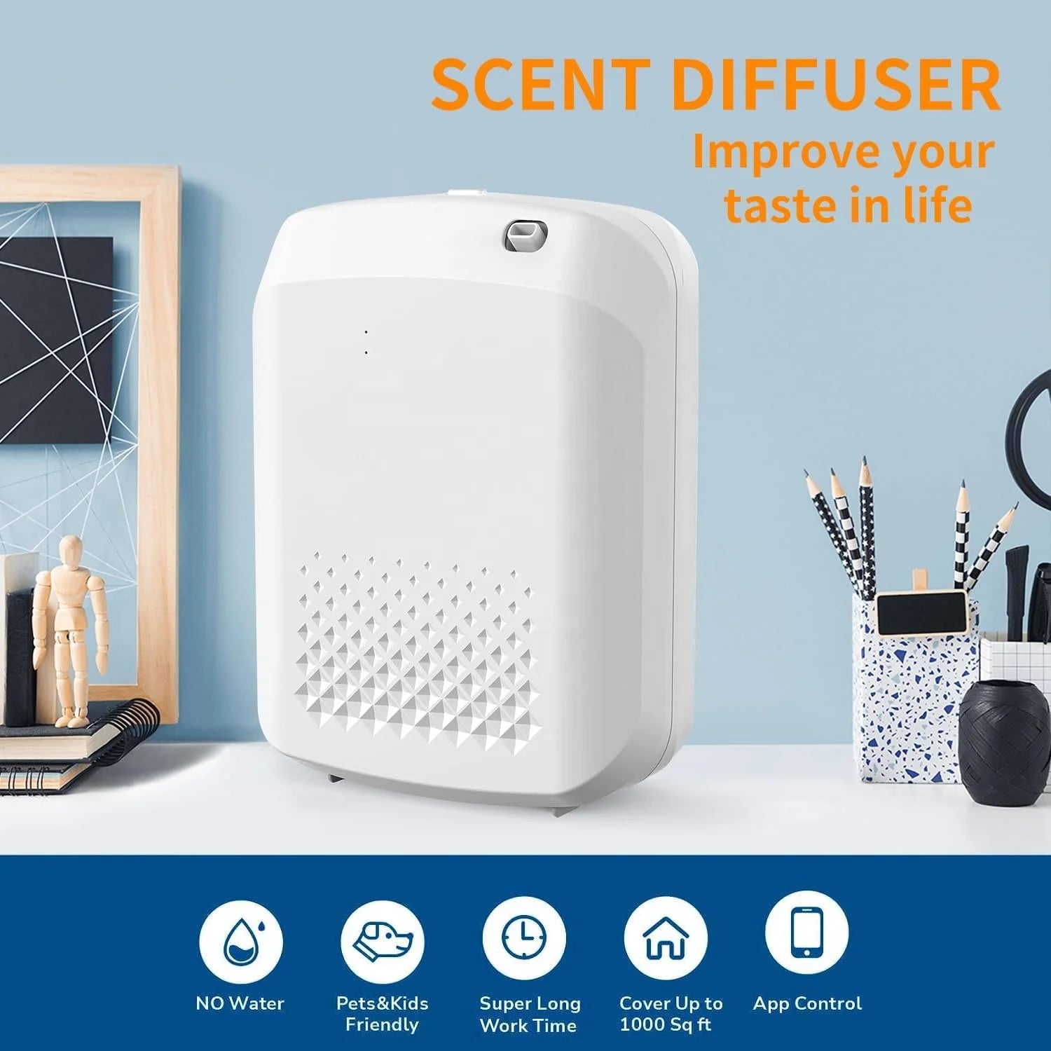 Plastic Essential Oil Dispenser Wall Mounted Electric Fragrance Smart Waterless Diffuser