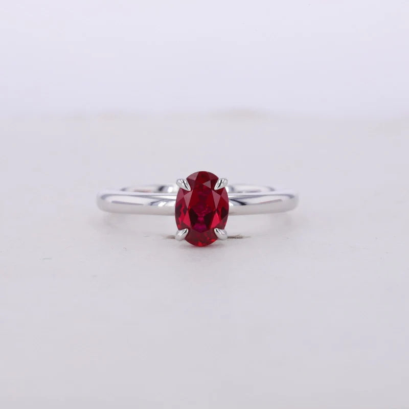 Oval Shape Gemstone Rings 5X7mm S925  Moissanite Engagement Ring for Women